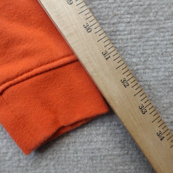 John Elliot Mens Sweater Medium Orange Solid Raglan Made in USA - Picture 11 of 11